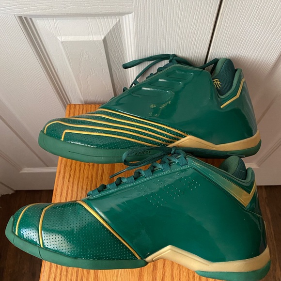 adidas TMAC 2 Restomod Evo SVSM Green/Gold Basketball Shoe SZ 11 - Picture 4 of 13
